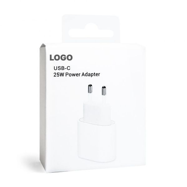 Мережевий зарядний пристрій (адаптер) для Apple iРhone A2347 PD / 25W white High Quality carton box logo mzp-apl-a2347-wh-3 фото