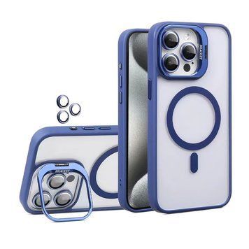 Чохол з функцією MagSafe для Apple iPhone 15 з підставкою та захистом для камер dark blue 2710000295259 фото