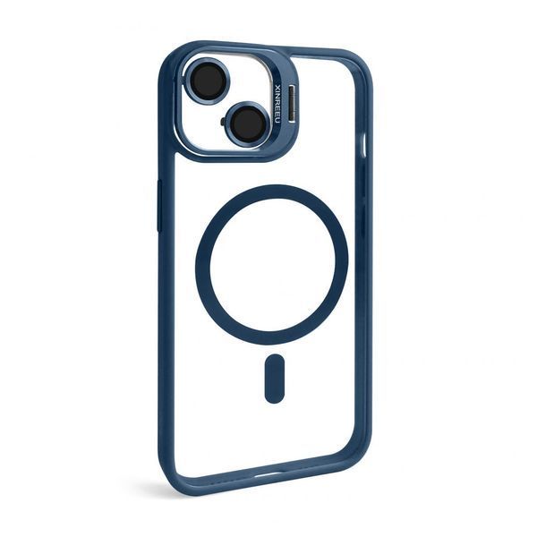 Чохол з функцією MagSafe для Apple iPhone 15 з підставкою та захистом для камер dark blue 2710000295259 фото