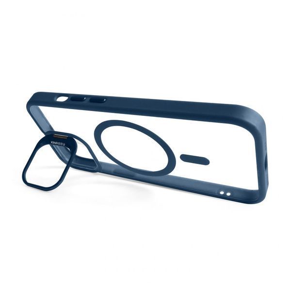 Чохол з функцією MagSafe для Apple iPhone 15 з підставкою та захистом для камер dark blue 2710000295259 фото