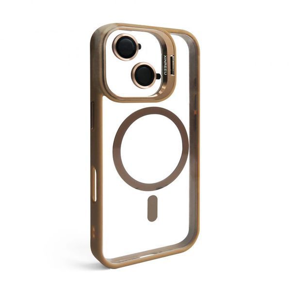 Чохол з функцією MagSafe для Apple iPhone 17 з підставкою та захистом для камер gold brown (09) 2710000334866 фото
