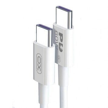 Кабель USB XO NB-Q190B Type-C to Type-C PD 60W 2м white cabel-usb-xo-nb190b-tc-tc-bl фото