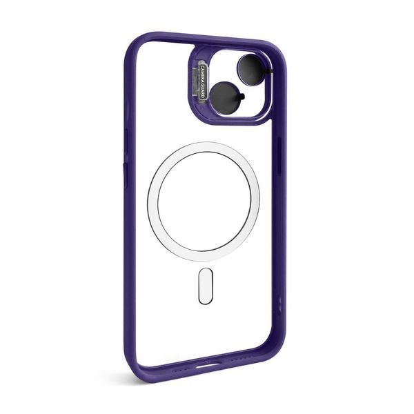 Чохол з функцією MagSafe для Apple iPhone 15 з підставкою та захистом для камер violet 2710000295266 фото