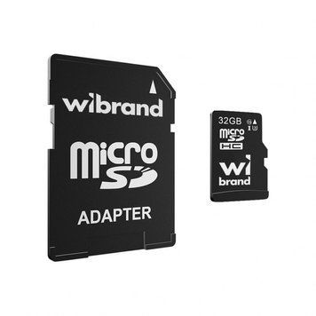 Карта пам'яті Wibrand MicroSDHC 32GB UHS-I Class 10 + SD-адаптер tf_card_wibrand_32-1 фото