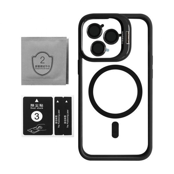 Чохол з функцією MagSafe для Apple iPhone 13 Pro з підставкою та захистом для камер black 2710000294870 фото
