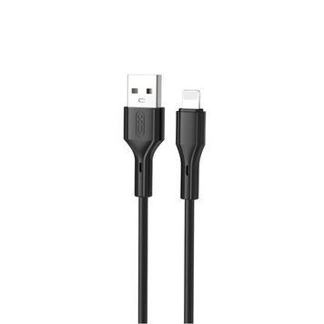 Кабель USB XO NB230 Lightning Quick Charge 2.4A black cabel-usb-xo-nb230-ip-bl фото