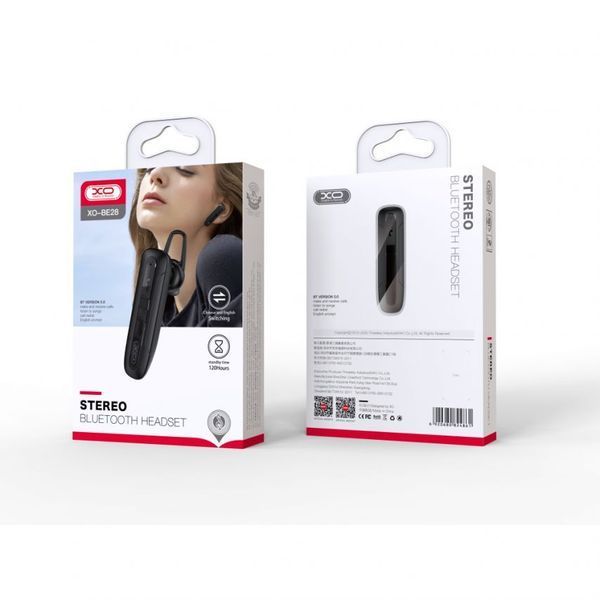 Bluetooth гарнітура XO BE28 black Garnitura-xo-be28-bl фото