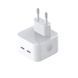 Мережевий зарядний пристрій (адаптер) 2в1 XO L102 2xPD / 35W + Data Cable Type-C to Type-C white mzp-xo-l102-wh-1 фото 1