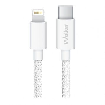 Кабель USB WALKER C860 Type-C to Lightning 30W 2м white cabel-usb-walcker-c860-ip-tc-wh-2m фото