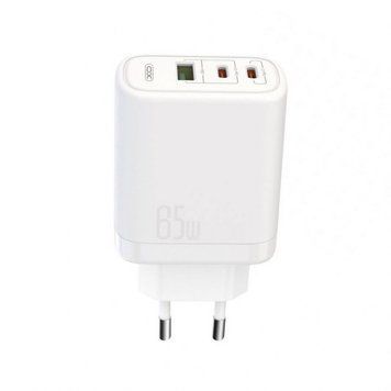 Мережевий зарядний пристрій (адаптер) XO CE04 Super Si 2xPD_65W / QC_45W white mzp-xo-ce04-wh фото