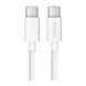 Кабель USB WALKER C860 Type-C to Type-C 65W 2м white cabel-usb-walcker-c860-tc-tc-wh-2m фото 1