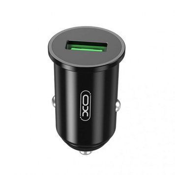 Автомобільний зарядний пристрій (адаптер) XO CC35 1USB / QC3.0 / 3A black azp-xo-cc35-bl фото