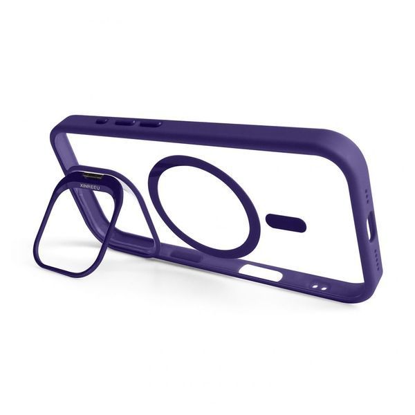 Чохол з функцією MagSafe для Apple iPhone 16 з підставкою та захистом для камер violet 2710000306689 фото