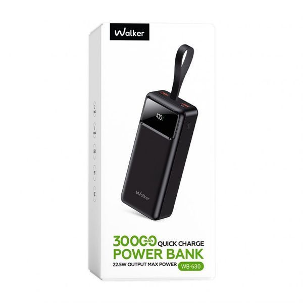 Power Bank WALKER WB-630 30000mAh black power-walker-wb630-bl фото