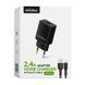 Мережевий зарядний пристрій (адаптер) 2в1 WALKER WH-26 1USB / 2.4A + Data Cable USB to Micro black mzp-wal-wh26-bl-2 фото 2