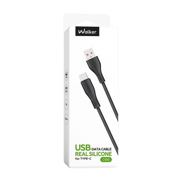 Кабель USB WALKER C585 Type-C black cabel-usb-walcker-c585-tc-bl фото