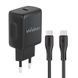 Мережевий зарядний пристрій (адаптер) 2в1 WALKER WH-64 PD_25W + Data Cable Type-C to Type-C black mzp-wal-wh64-bl-1 фото 1