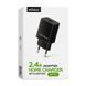Мережевий зарядний пристрій (адаптер) WALKER WH-26 1USB / 2.4A black mzp-wal-wh26-bl-4 фото 2