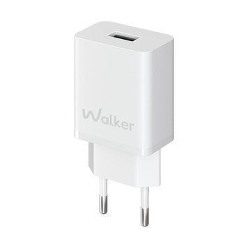 Мережевий зарядний пристрій (адаптер) WALKER WH-26 1USB / 2.4A white mzp-wal-wh26-wh фото