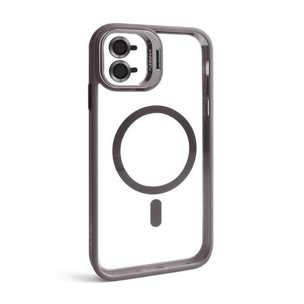 Чохол з функцією MagSafe для Apple iPhone 11 з підставкою та захистом для камер light grey 2710000294474 фото