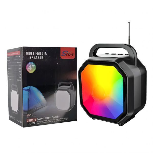 Портативна колонка ZQS1473 8W black Kolonka-zqs4239-black фото