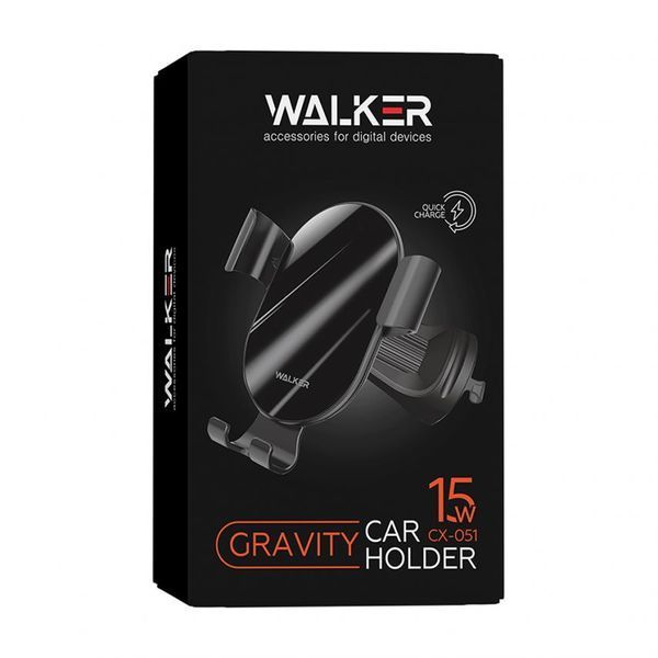 Автотримач WALKER CX-051 Gravity 15W black avtotrima4-walker-cx-051-bl фото