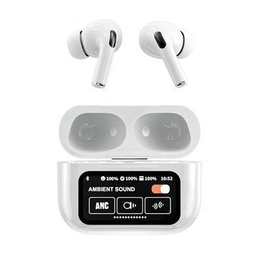 Навушники TWS A9 Pro з сенсорним дисплеєм white naushnik-tws-a9pro-wh фото