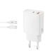 Мережевий зарядний пристрій (адаптер) XO L161 PD_20W / QC3.0_18W + Data Cable Type-C to Type-C white mzp-xo-l161-wh-1 фото 1