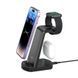 Бездротовий зарядний пристрій 3в1 XO WX035 15W (Apple Watch+iPhone+TWS) black bzp-xo-wx035-bl фото 1