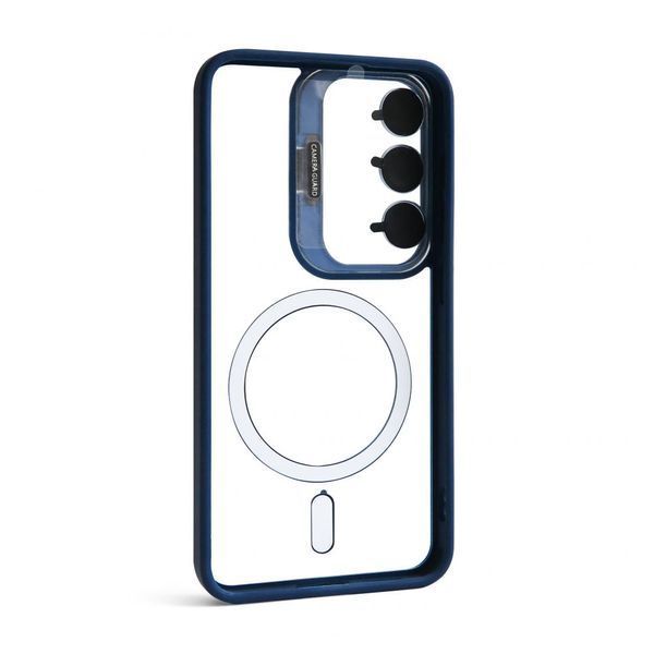 Чохол з функцією MagSafe для Samsung Galaxy S24/S921 (2024) з підставкою та захистом для камер dark blue (4) 2710000318736 фото