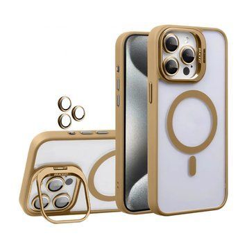 Чохол з функцією MagSafe для Apple iPhone 16 Pro Max з підставкою та захистом для камер gold brown (9) 2710000318699 фото
