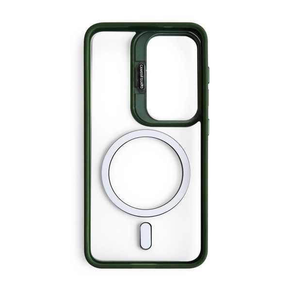 Чохол з функцією MagSafe для Samsung Galaxy S24/S921 (2024) з підставкою та захистом для камер green (1) 2710000318705 фото