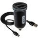Автомобільний зарядний пристрій (адаптер) 2в1 XO TZ08 2USB / 2.1A + Data Cable USB to Type-C black azp-xo-tz08/2-bl фото 1