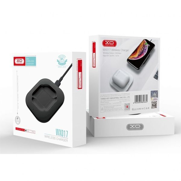 Бездротовий зарядний пристрій для смартфонів та AirPods XO WX017 10W black bzp-xo-wx017-bl фото