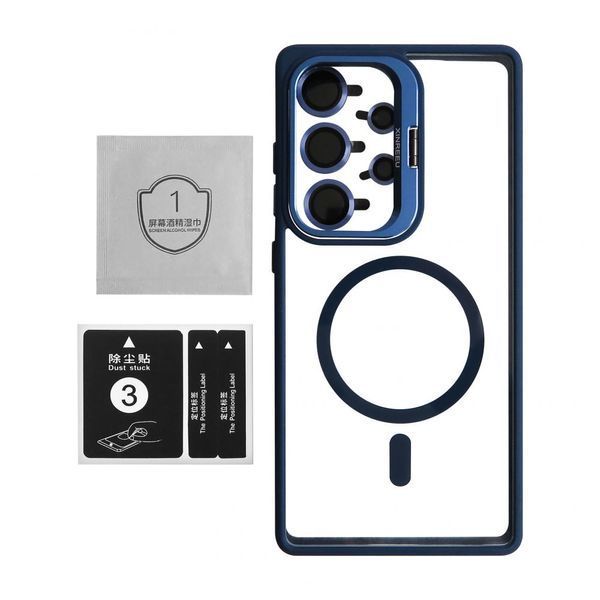Чохол з функцією MagSafe для Samsung Galaxy S25 Ultra/S938 (2025) з підставкою та захистом для камер dark blue (4) 2710000318880 фото
