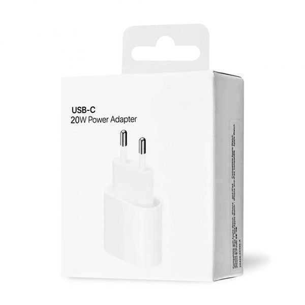 Мережевий зарядний пристрій (адаптер) для Apple iРhone A2347 PD / 20W white High Quality carton box logo mzp-apl-a2347-wh-2 фото