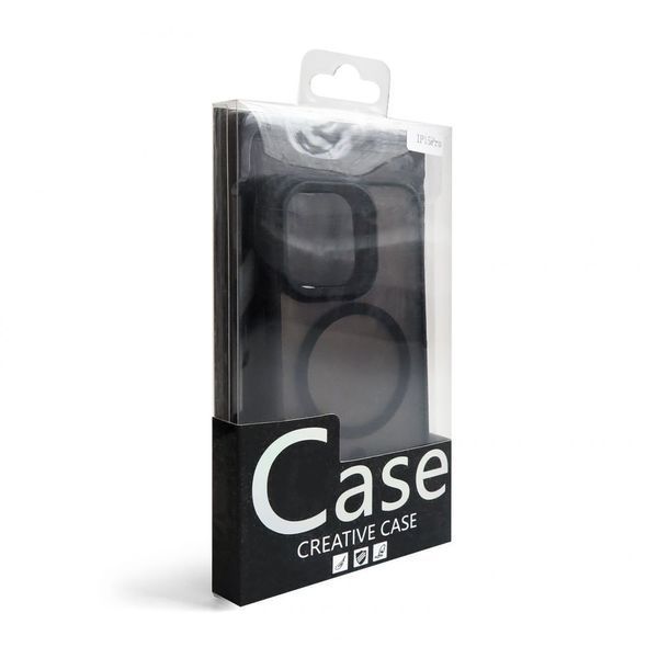 Чохол з функцією MagSafe для Apple iPhone 15 з металевими кнопками black матовий 2710000298038 фото