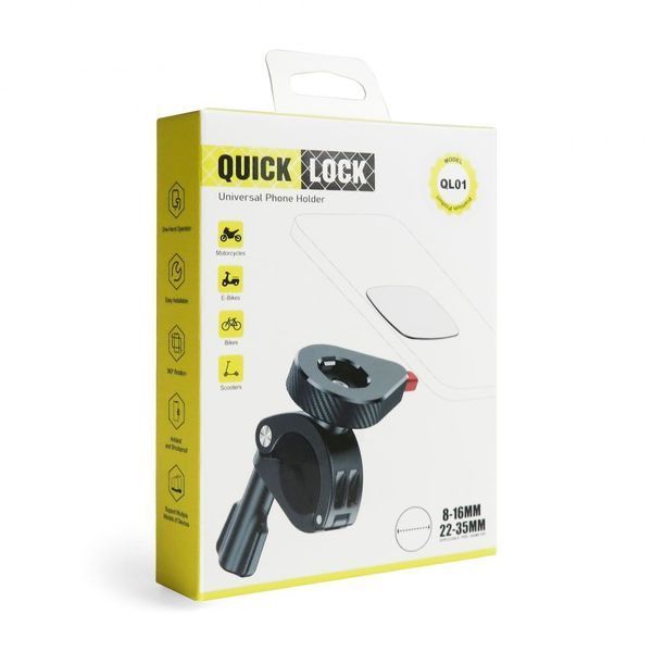 Велосипедний тримач для телефона QL-01 black velotrima4-ql-01-bl фото