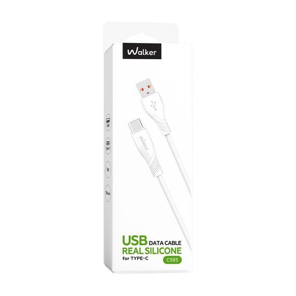 Кабель USB WALKER C585 Type-C white cabel-usb-walcker-c585-tc-wh фото